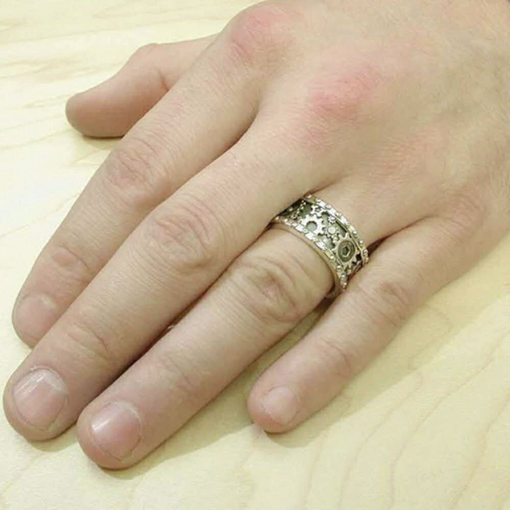 Amazon | [AiO JAPAN] リング 歯車 スチームパンク 指輪 レトロ